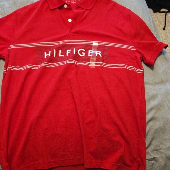 Tommy Hilfiger Bold Red Polo Shirt - Picture 1 of 2
